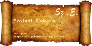 Szolgai Eudoxia névjegykártya